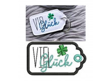 Stickdatei - ITH Anhänger Viel Glück